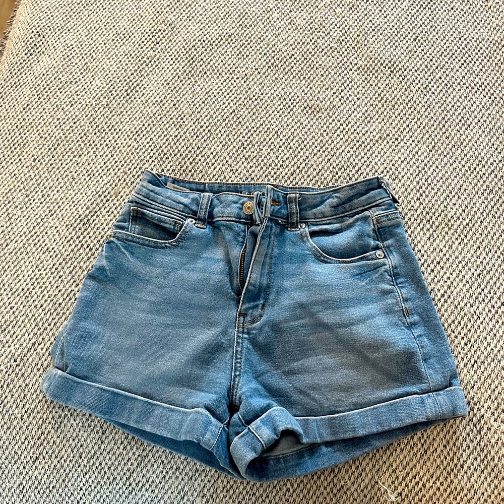 High Rise Jean Shorts